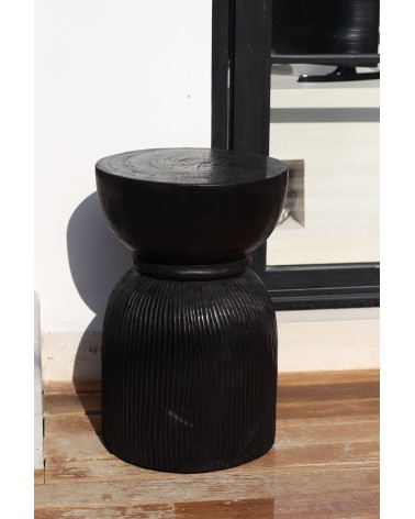 Tabouret en suar noir