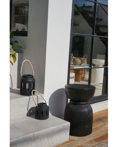 Tabouret en suar noir