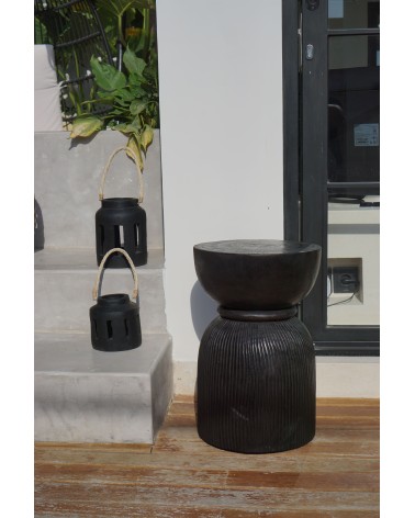 Tabouret en suar noir