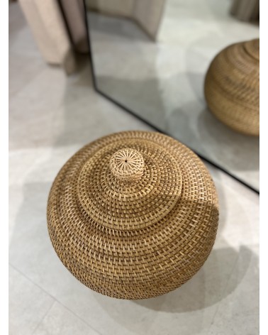 Bonbonnière en rotin