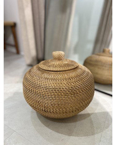 Bonbonnière en rotin