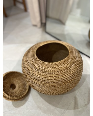 Bonbonnière en rotin