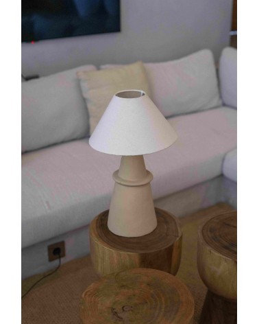 Lampe nude en terre cuite