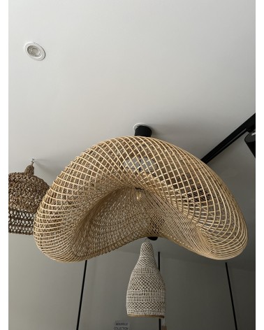 Suspension nuage rotin XXL