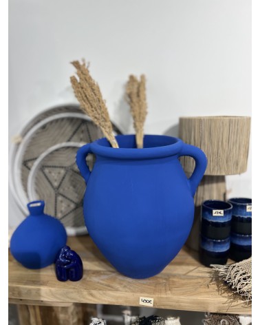 Cache pot bleu majorelle