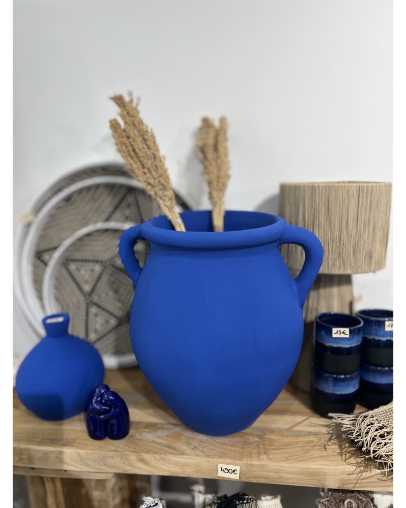 Cache pot bleu majorelle