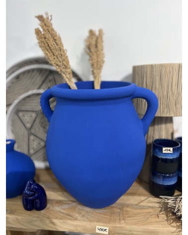 Cache pot bleu majorelle