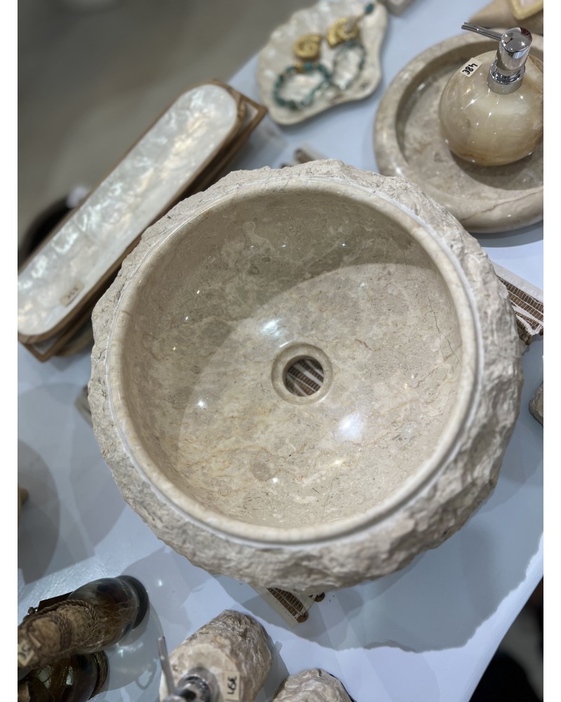 Vasque en marbre beige
