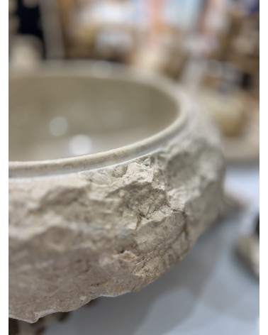 Vasque en marbre beige