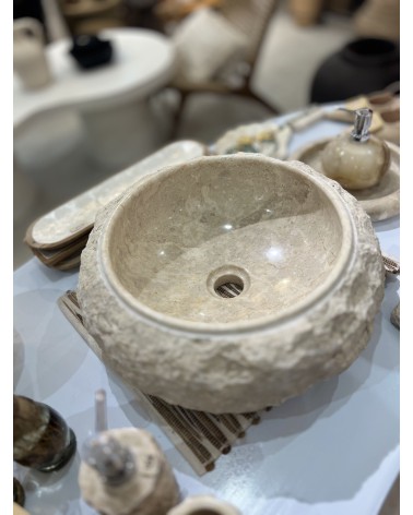 Vasque en marbre beige