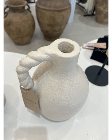 Vase décoratif blanc crème