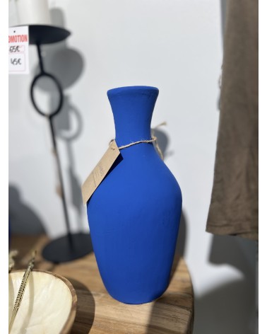 Vase carafe bleu majorette