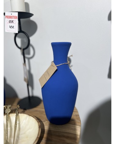 Vase carafe bleu majorette
