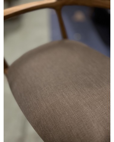 Chaise en teck assise en tissu